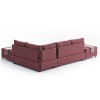 Πολυμορφικός καναπές-κρεβάτι αριστερή γωνία με ύφασμα μπορντό 210x280x70εκ