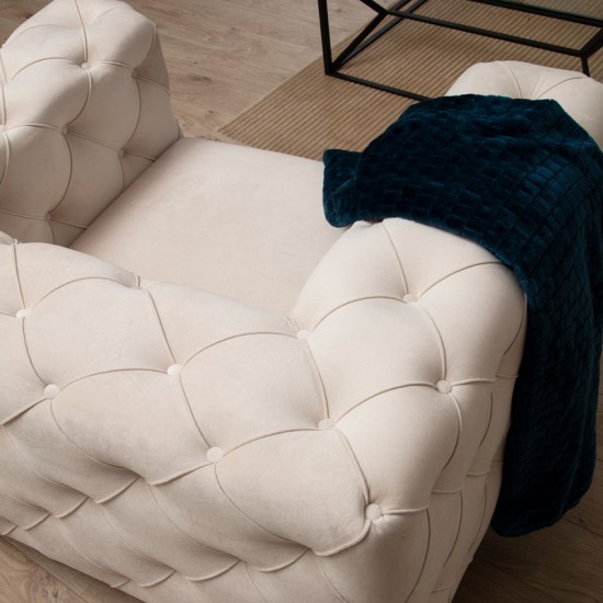 Πολυθρόνα ύφασμα εκρού 108x90x70εκ