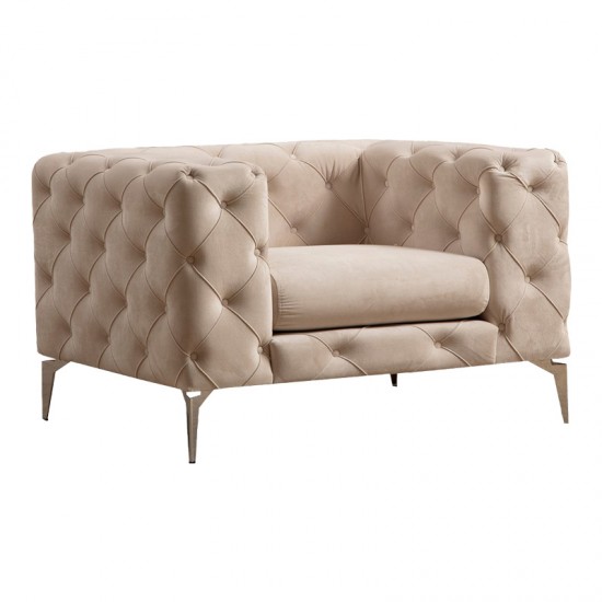 Πολυθρόνα ύφασμα εκρού 108x90x70εκ