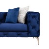 Καναπές 3θέσιος τύπου Chesterfield βελούδο μπλε 237x90x73εκ