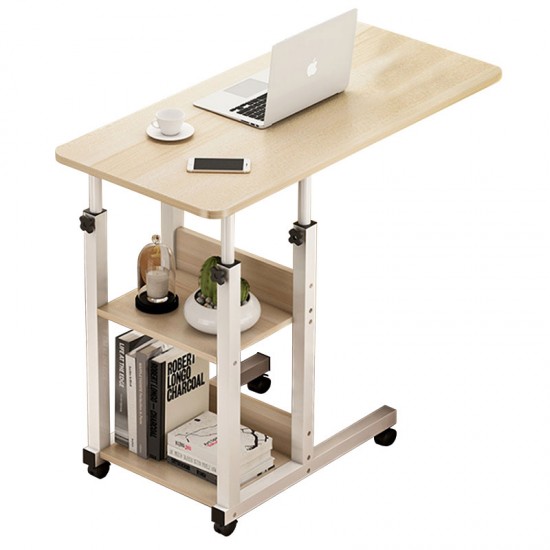 Βοηθητικό τραπέζι Babs τροχήλατο λευκό-φυσικό 60x40x85εκ