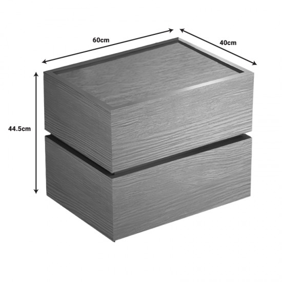 Κομοδίνο Sonlen  mdf σε oak απόχρωση 60x40x66εκ