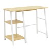 Γραφείο εργασίας Ferje με ράφια mdf σε ανοιχτό καρυδί με λευκή απόχρωση 100x48x75εκ