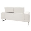 Καναπές Shea 2θέσιος pu λευκό-inox 158x80x87εκ