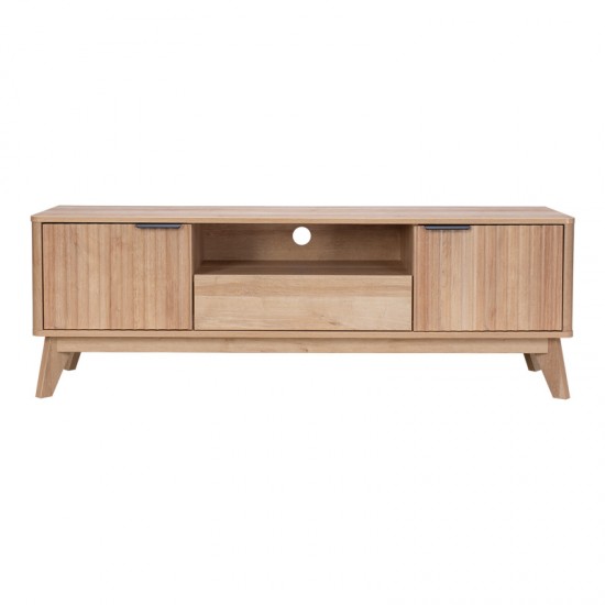 Έπιπλο τηλεόρασης Hamea mdf σε φυσική απόχρωση 145x39,5x49εκ