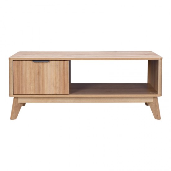 Τραπέζι σαλονιού Hamea mdf σε φυσική απόχρωση 110x55,2x45εκ