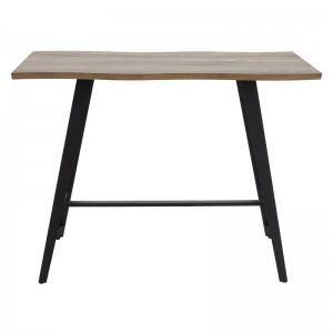 Tραπέζι μπαρ Fortitude MDF καρυδί - πόδι μαύρο 140x70x103.5εκ