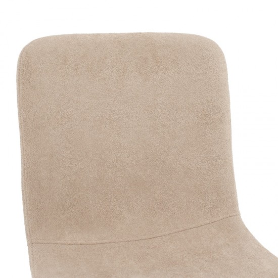 Καρέκλα Gratify ύφασμα μπουκλέ εκρού-πόδι μαύρο 44x58xH81cm