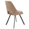 Καρέκλα Gratify ύφασμα μπουκλέ καφέ-πόδι μαύρο 48x57xH85cm