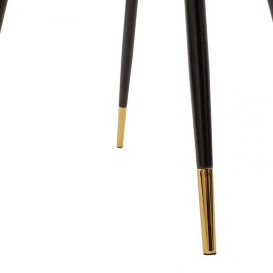 Καρέκλα Giselle βελούδο σκούρο πράσινο-μαύρο χρυσό πόδι