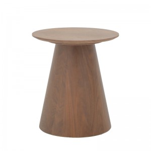 Βοηθητικό τραπέζι Kayano καρυδί mdf Φ45x50εκ