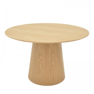 Τραπέζι Kayano mdf σε φυσική απόχρωση Φ120x72εκ