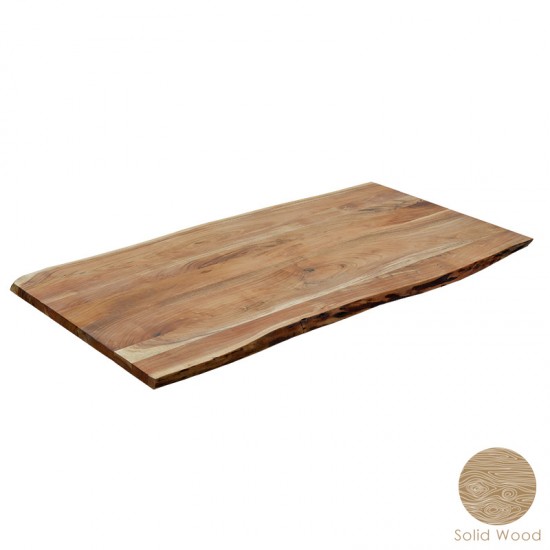 Επιφάνεια τραπεζιού Emilio μασίφ ξύλο 4εκ καρυδί 160x90εκ