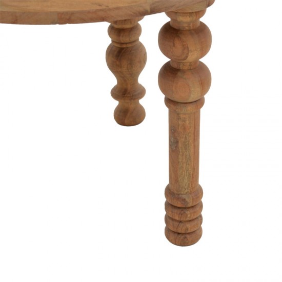 Τραπέζι σαλονιού Kelly σετ 2τεμ μασίφ ξύλο ακακίας καρυδί