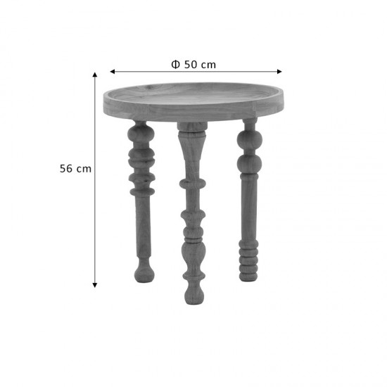 Τραπέζι σαλονιού Kelly σετ 2τεμ μασίφ ξύλο ακακίας καρυδί