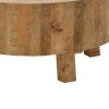 Τραπέζι σαλονιού με αποθηκευτικό χώρο Darian μασίφ ξύλο mango καρυδί Φ90x45εκ