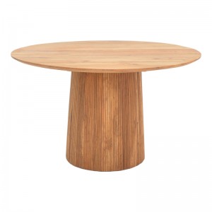 Τραπέζι Canicule μασίφ ξύλο ακακίας σε φυσική απόχρωση Φ150x75εκ