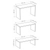 Τραπέζια σαλονιού Kantar σετ 3τεμ σε φυσική απόχρωση 65x30x39εκ
