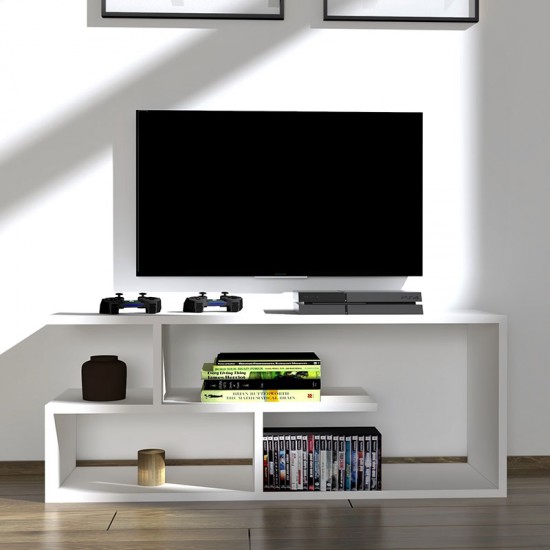 Έπιπλο τηλεόρασης Waldo λευκό 100x29,5x40εκ