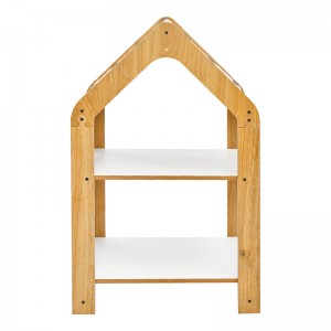 Ραφιέρα Montessori Zoilen φυσικό-λευκό-ροζ mdf 50x30x80εκ