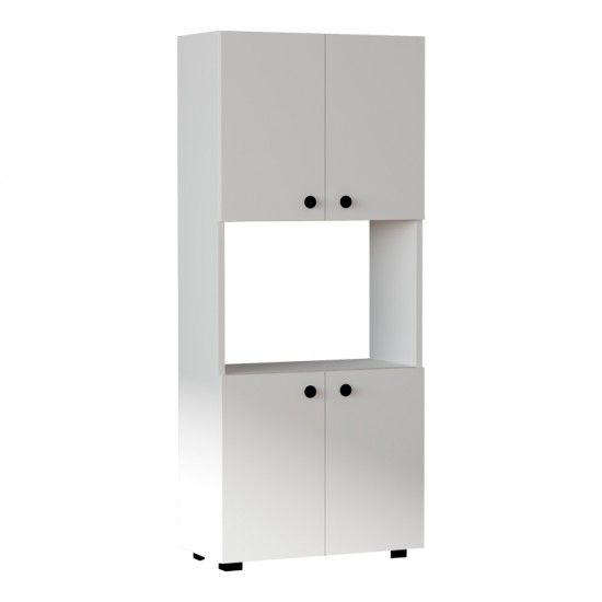 Ντουλάπα κουζίνας Guzel σε λευκή απόχρωση 60x31.4x140εκ