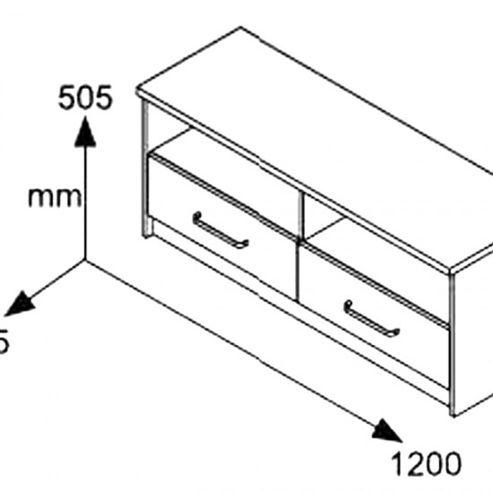 Έπιπλο τηλεόρασης OLYMPUS χρώμα castillo-toro 120x39,5x50εκ