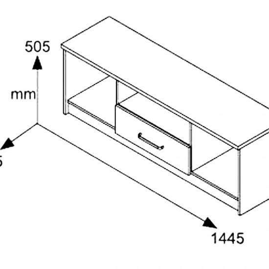 Έπιπλο τηλεόρασης OLYMPUS χρώμα wenge 144x39x50,5εκ