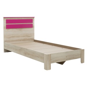 Κρεβάτι παιδικό Looney σε χρώμα castillo-ροζ 100x200εκ