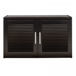 Παπουτσοθήκη-Σκαμπό Crispy 9 ζεύγων χρώμα wenge με μαξιλάρι 94x34,5x60εκ