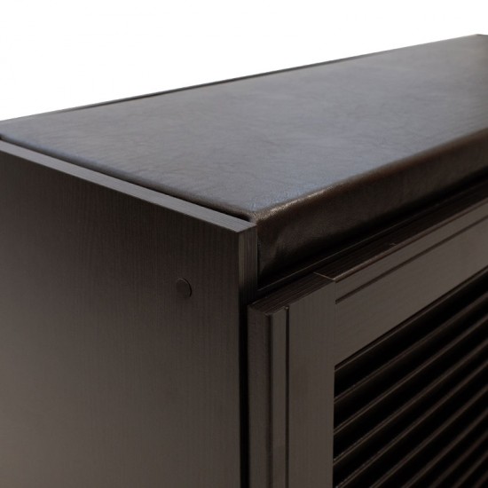 Παπουτσοθήκη-Σκαμπό Crispy 9 ζεύγων χρώμα wenge με μαξιλάρι 94x34,5x60εκ