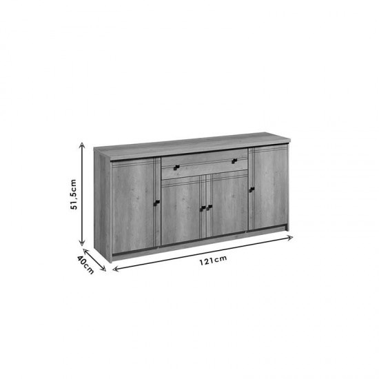 Μπουφές Libby φυσικό 160x39.5x83εκ