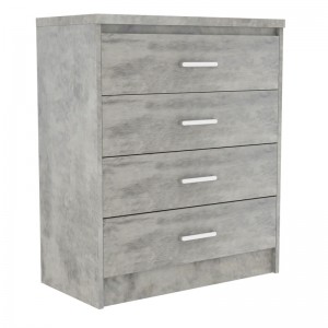 Συρταριέρα OLYMPUS με 4 συρτάρια χρώμα antique ανθρακί 80x40x95εκ