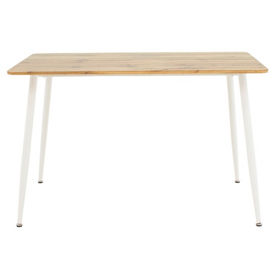 Τραπέζι Cuba MDF sonoma-λευκό 120x80x75εκ