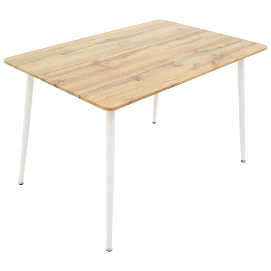 Τραπέζι Cuba MDF sonoma-λευκό 120x80x75εκ