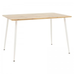 Τραπέζι Cuba MDF sonoma-λευκό 120x80x75εκ