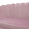 Καναπές 2θέσιος Daimon βελούδο ροζ 134x70x77εκ