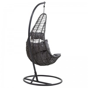 Κούνια κήπου Soleil κρεμαστή μέταλλο-pp-μαξιλάρι γκρι 103x83x200εκ