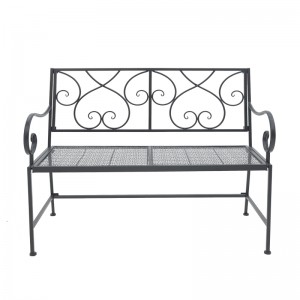 Παγκάκι Cazpo  μέταλλο σε μαύρη απόχρωση 114x45x90εκ