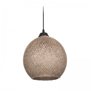 Φωτιστικό οροφής PWL-0967 Ε27 καφέ-μαύρο Φ22x65εκ