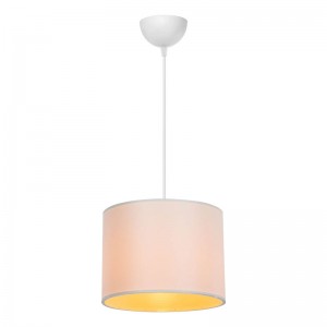 Φωτιστικό οροφής PWL-1115 Ε27 κρεμ-λευκό Φ22x60εκ