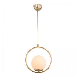 Φωτιστικό οροφής μονόφωτο Ε27 χρυσό Φ26x75εκ