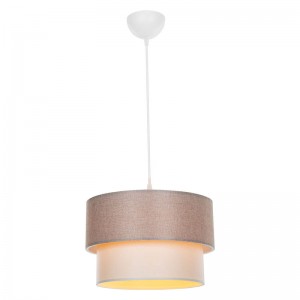 Φωτιστικό οροφής μονόφωτο Ε27 μπεζ Φ30x72εκ