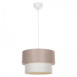 Φωτιστικό οροφής μονόφωτο Ε27 μπεζ Φ30x72εκ