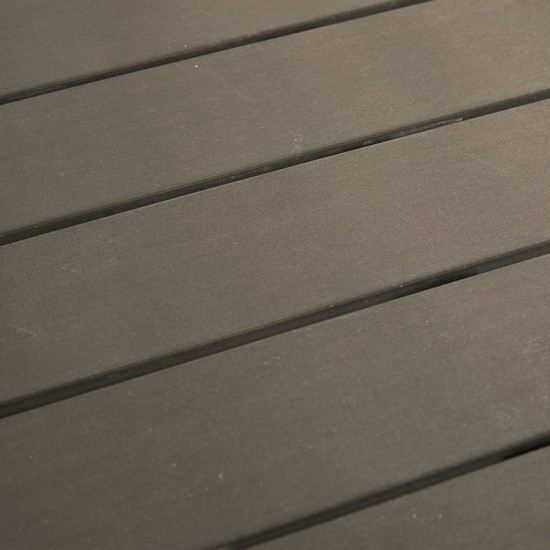 Τραπέζι Appa αλουμίνιο και plywood σε ανθρακί απόχρωση Φ120x74εκ