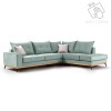 Γωνιακός καναπές αριστερή γωνία Luxury II ύφασμα ciel-cream 290x235x95εκ