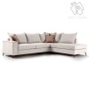 Γωνιακός καναπές αριστερή γωνία Romantic ύφασμα cream-mocha 290x235x95εκ