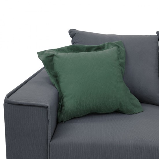 Γωνιακός καναπές Fabulous αναστρέψιμος ύφασμα ανθρακί-κυπαρισσί 240x165x95εκ