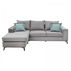 Γωνιακός καναπές Fabulous αναστρέψιμος ύφασμα elephant-ciel 240x165x95εκ