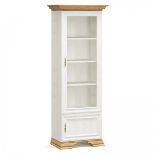 Βιτρίνα Jaden golden oak-λευκό antique 70,5x43x197,5εκ