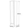 Ντουλάπι-στήλη Xara sonoma 35.5x35.5x180εκ Ντουλάπι-στήλη Xara sonoma 35.5x35.5x180εκ